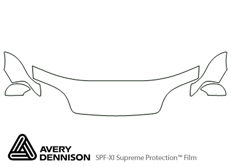 s40 Avery Dennison Clear Bra Hood Precut PPF Diagram