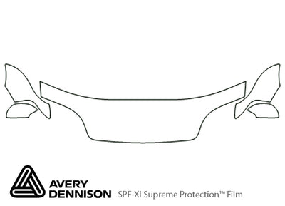 s40 Avery Dennison Clear Bra Hood Precut PPF Diagram