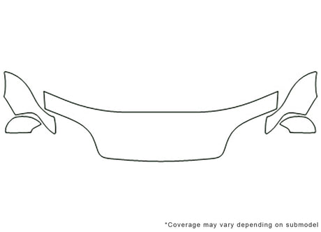 s40 Avery Dennison Clear Bra Hood Precut PPF Diagram