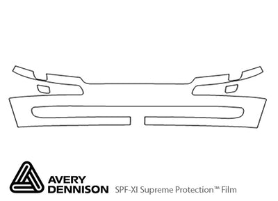 s40 Avery Dennison Clear Bra Bumper Precut PPF Diagram