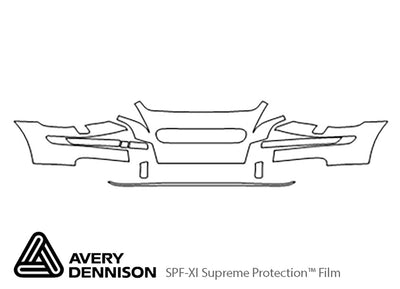 s40 Avery Dennison Clear Bra Bumper Precut PPF Diagram