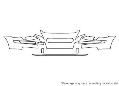 s40 3M Clear Bra Bumper Precut PPF Diagram