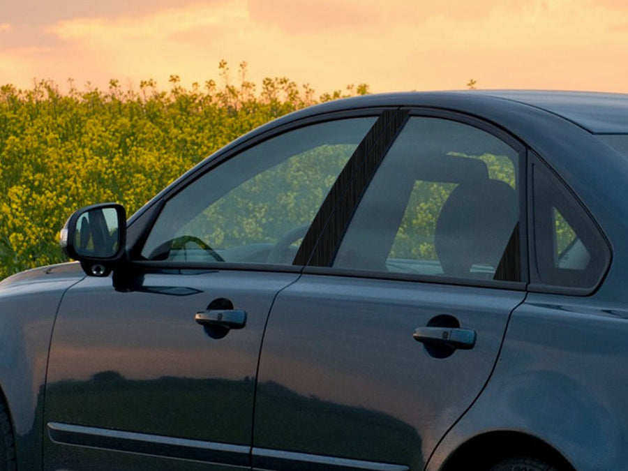 volvo s40 2005-2011 Brushed Aluminum Black Pillar Cover Diagram