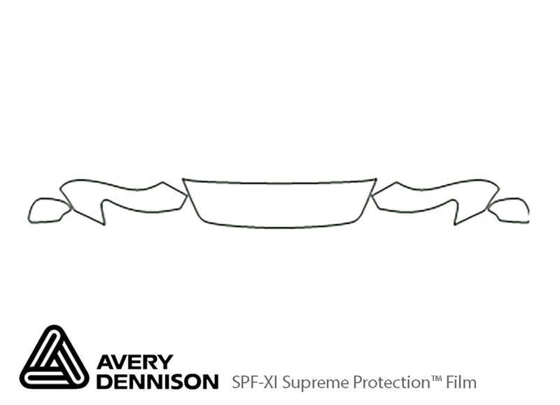 s40 Avery Dennison Clear Bra Hood Precut PPF Diagram