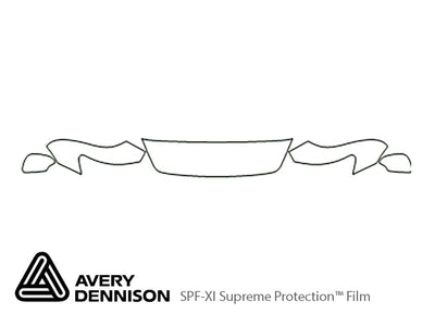 s40 Avery Dennison Clear Bra Hood Precut PPF Diagram