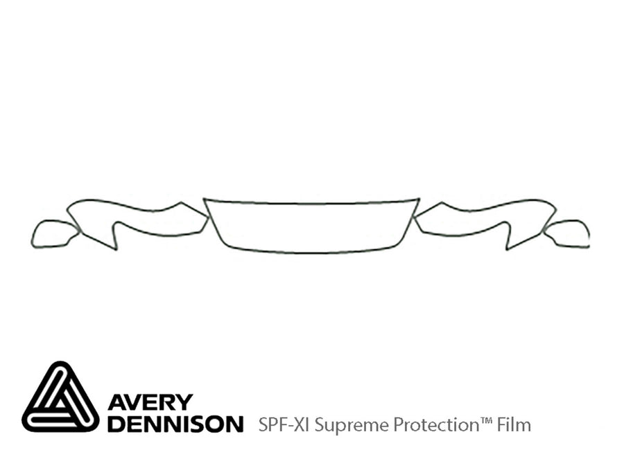 s40 Avery Dennison Clear Bra Hood Precut PPF Diagram