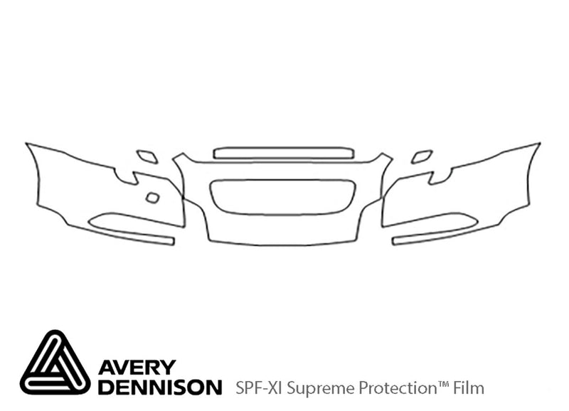 s40 Avery Dennison Clear Bra Bumper Precut PPF Diagram