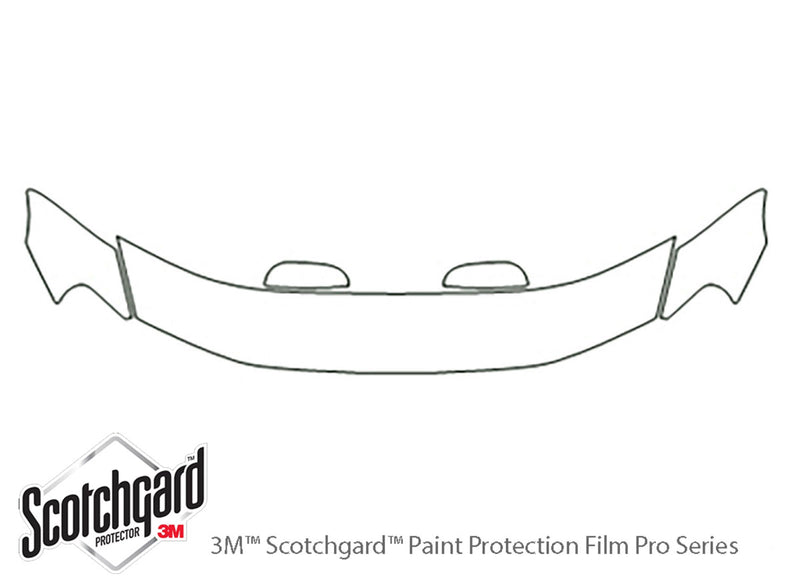 s60 3M Clear Bra Hood Precut PPF Diagram