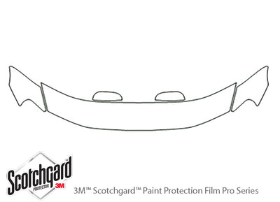 s60 3M Clear Bra Hood Precut PPF Diagram