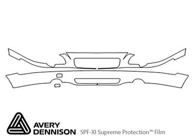 s60 Avery Dennison Clear Bra Bumper Precut PPF Diagram