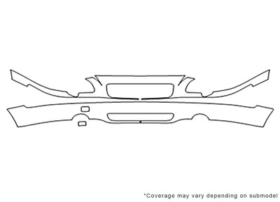 s60 3M Clear Bra Bumper Precut PPF Diagram