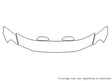 s60 3M Clear Bra Hood Precut PPF Diagram