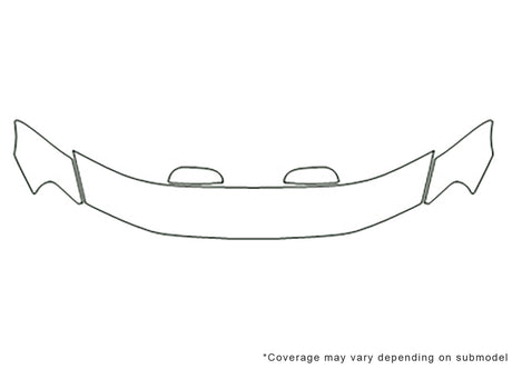 s60 Avery Dennison Clear Bra Hood Precut PPF Diagram