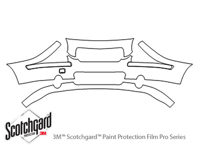 s60 3M Clear Bra Bumper Precut PPF Diagram