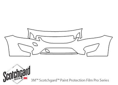 s60 3M Clear Bra Bumper Precut PPF Diagram