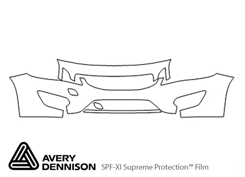 s60 Avery Dennison Clear Bra Bumper Precut PPF Diagram