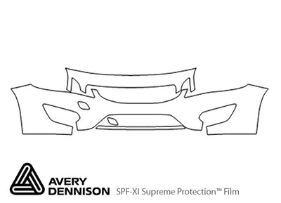 s60 Avery Dennison Clear Bra Bumper Precut PPF Diagram
