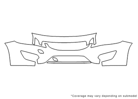 s60 3M Clear Bra Bumper Precut PPF Diagram