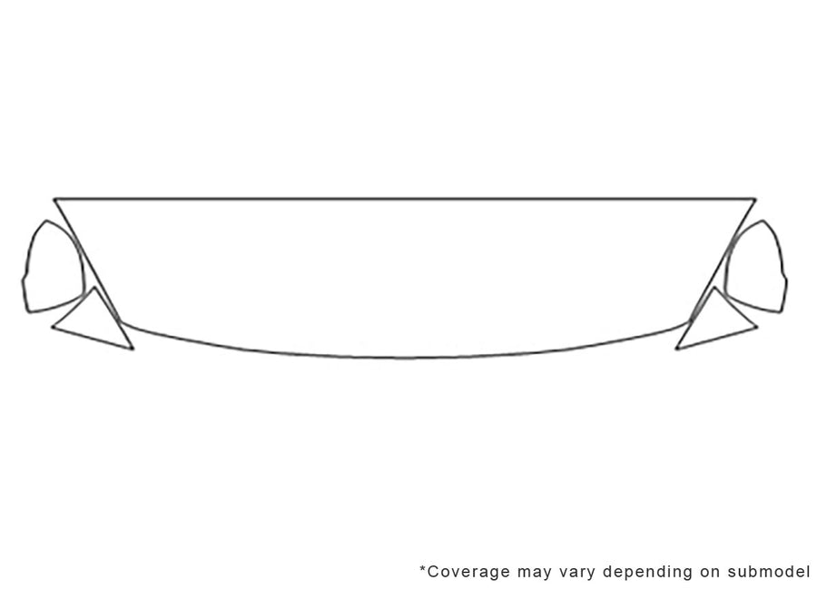 s60 Avery Dennison Clear Bra Hood Precut PPF Diagram
