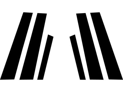volvo s60 2011-2018 Carbon Fiber Pillar Trim Diagram