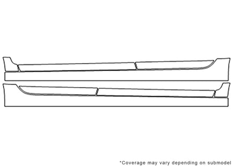 s60 3M Clear Bra Door Cup Precut PPF Diagram