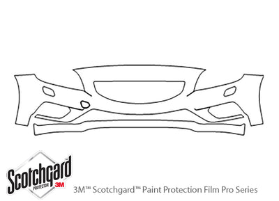 s60 3M Clear Bra Bumper Precut PPF Diagram