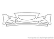s60 Avery Dennison Clear Bra Bumper Precut PPF Diagram
