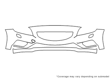 s60 Avery Dennison Clear Bra Bumper Precut PPF Diagram