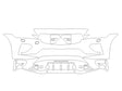 s60 3M Clear Bra Bumper Precut PPF Diagram
