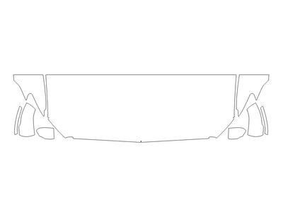 s60 Avery Dennison Clear Bra Hood Precut PPF Diagram