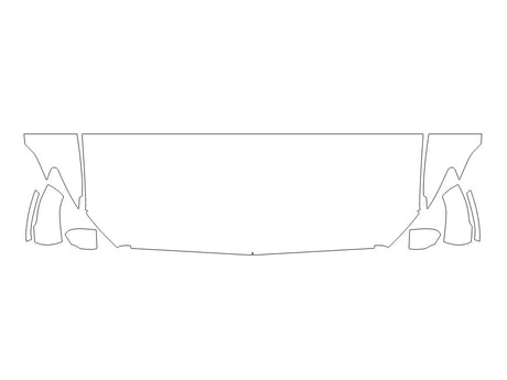 s60 Avery Dennison Clear Bra Hood Precut PPF Diagram