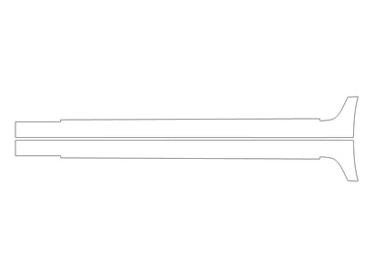 s60 Avery Dennison Clear Bra Door Cup Precut PPF Diagram