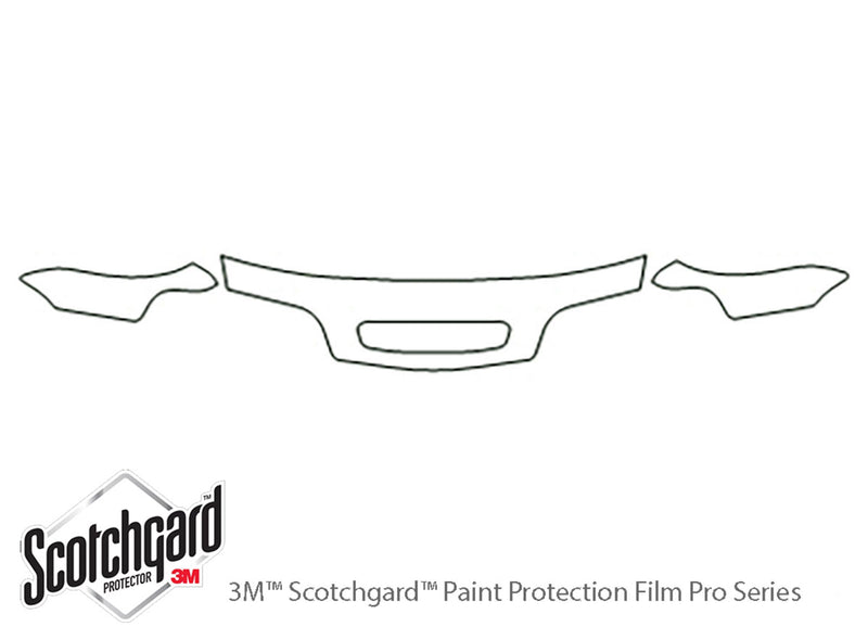 s70 3M Clear Bra Hood Precut PPF Diagram