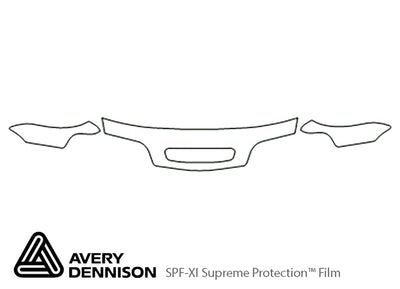 s70 Avery Dennison Clear Bra Hood Precut PPF Diagram