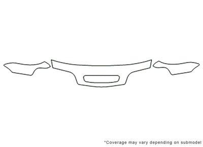 s70 3M Clear Bra Hood Precut PPF Diagram