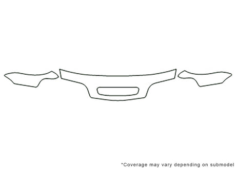 s70 Avery Dennison Clear Bra Hood Precut PPF Diagram