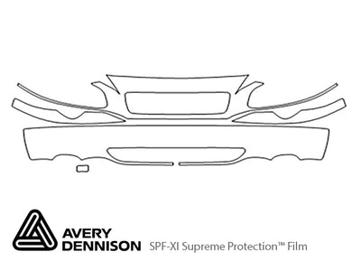 s80 Avery Dennison Clear Bra Bumper Precut PPF Diagram