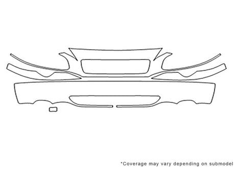 s80 3M Clear Bra Bumper Precut PPF Diagram