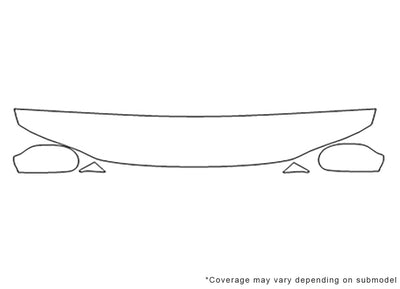 s80 3M Clear Bra Hood Precut PPF Diagram