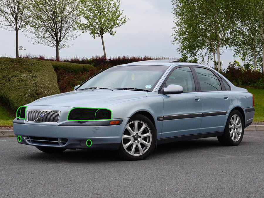 volvo s80 1999-2003 Headlight Tint Location