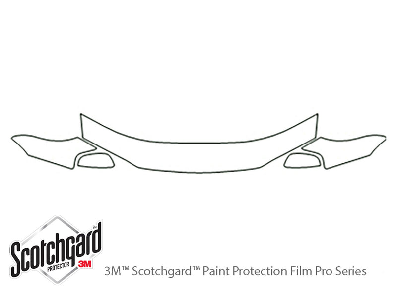 s80 3M Clear Bra Hood Precut PPF Diagram