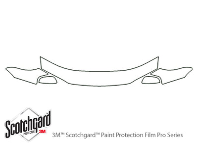 s80 3M Clear Bra Hood Precut PPF Diagram