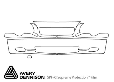 s80 Avery Dennison Clear Bra Bumper Precut PPF Diagram