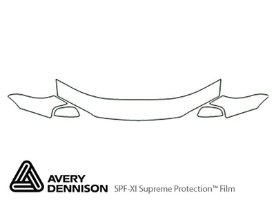 s80 Avery Dennison Clear Bra Hood Precut PPF Diagram