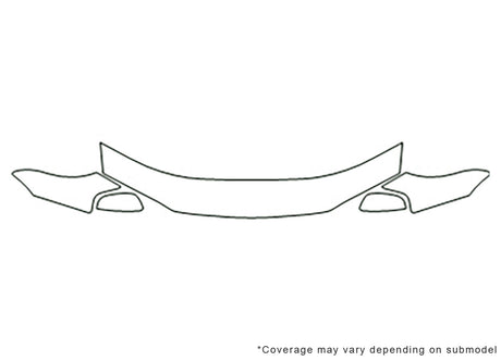 s80 3M Clear Bra Hood Precut PPF Diagram
