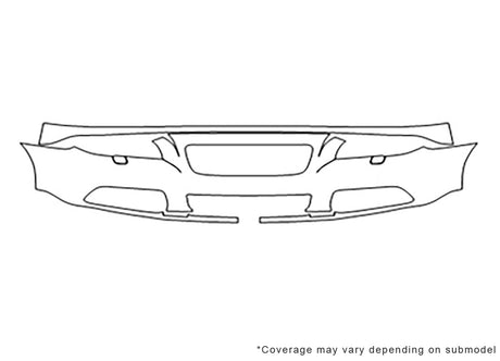 s80 Avery Dennison Clear Bra Bumper Precut PPF Diagram