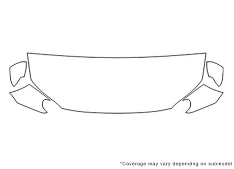 s80 3M Clear Bra Hood Precut PPF Diagram