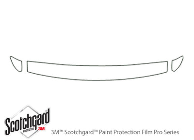 s90 3M Clear Bra Hood Precut PPF Diagram