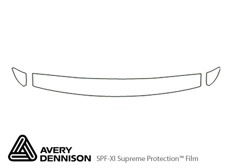 s90 Avery Dennison Clear Bra Hood Precut PPF Diagram