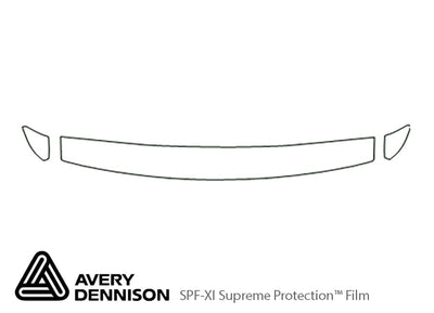 s90 Avery Dennison Clear Bra Hood Precut PPF Diagram